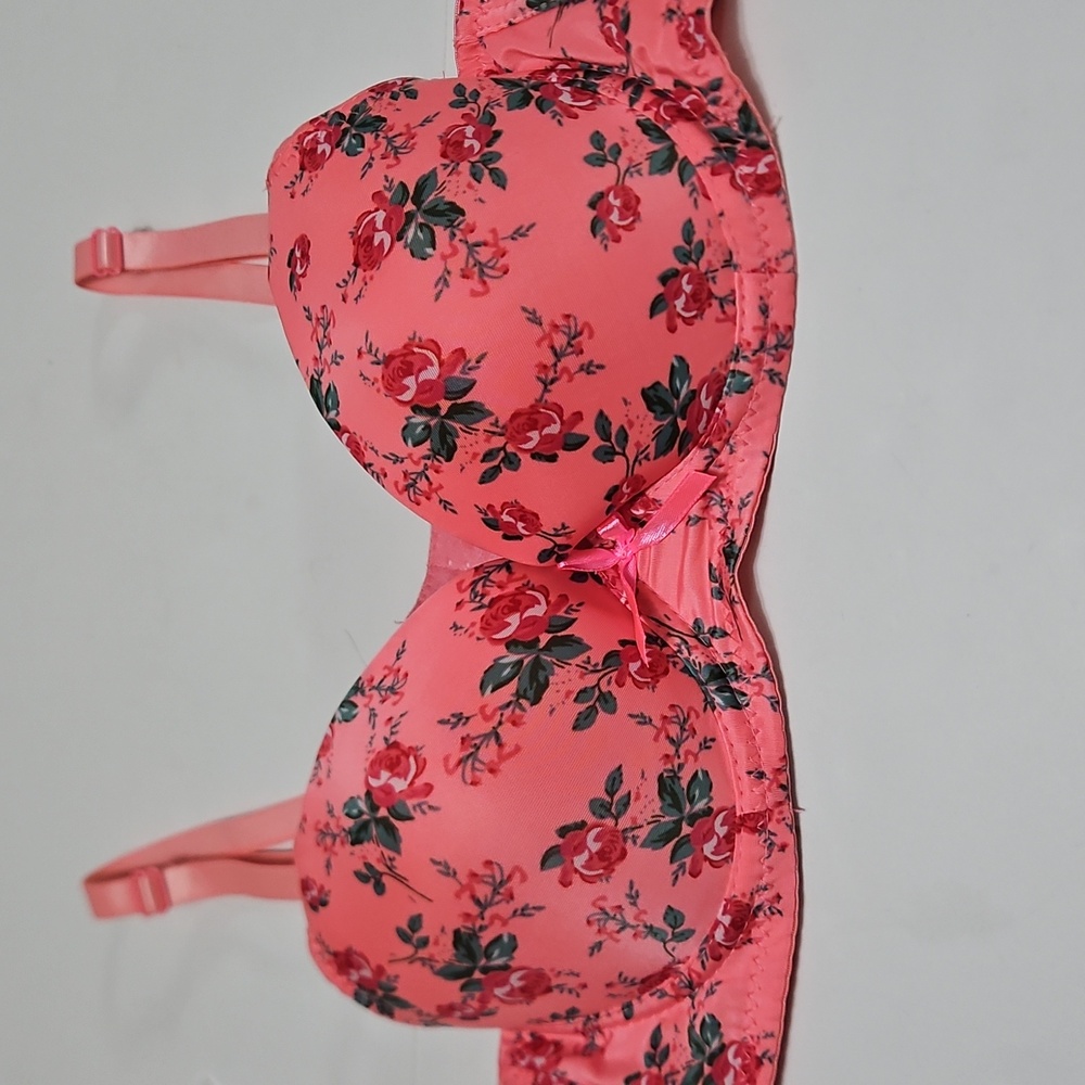 Pink Lover Push-Up Padded Underwire Seamless Adjustable Straps Bra Sze 34C #1066